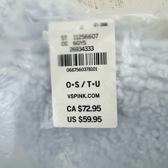 VS PINK Sherpa Fleece Fuzzy Tote Bag - Picture 5 of 5